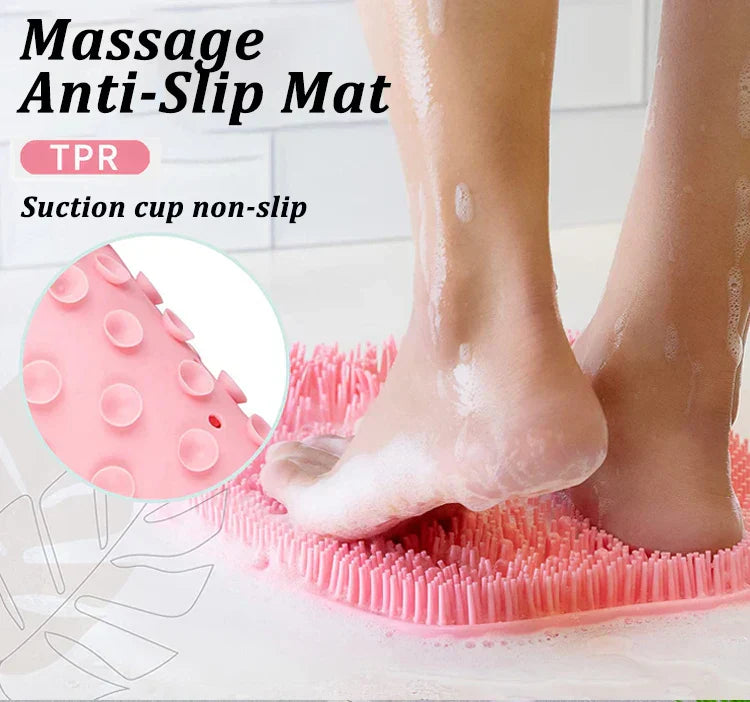 Body Wash Brush Shower Foot & Back Scrubber Mat